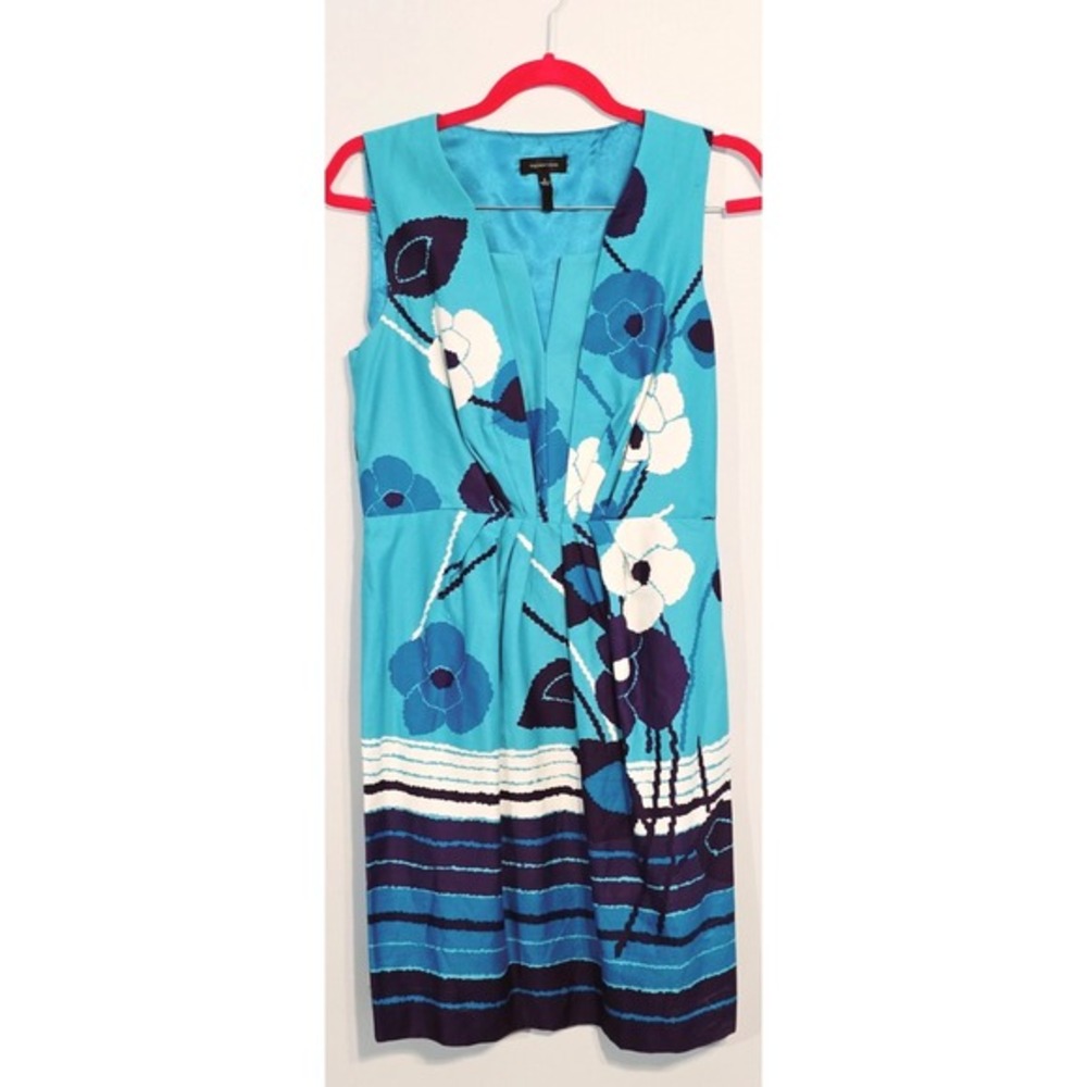 Spense Women's Blue Floral Side Zip Dress Size 8 Spring Easter Resort Wear